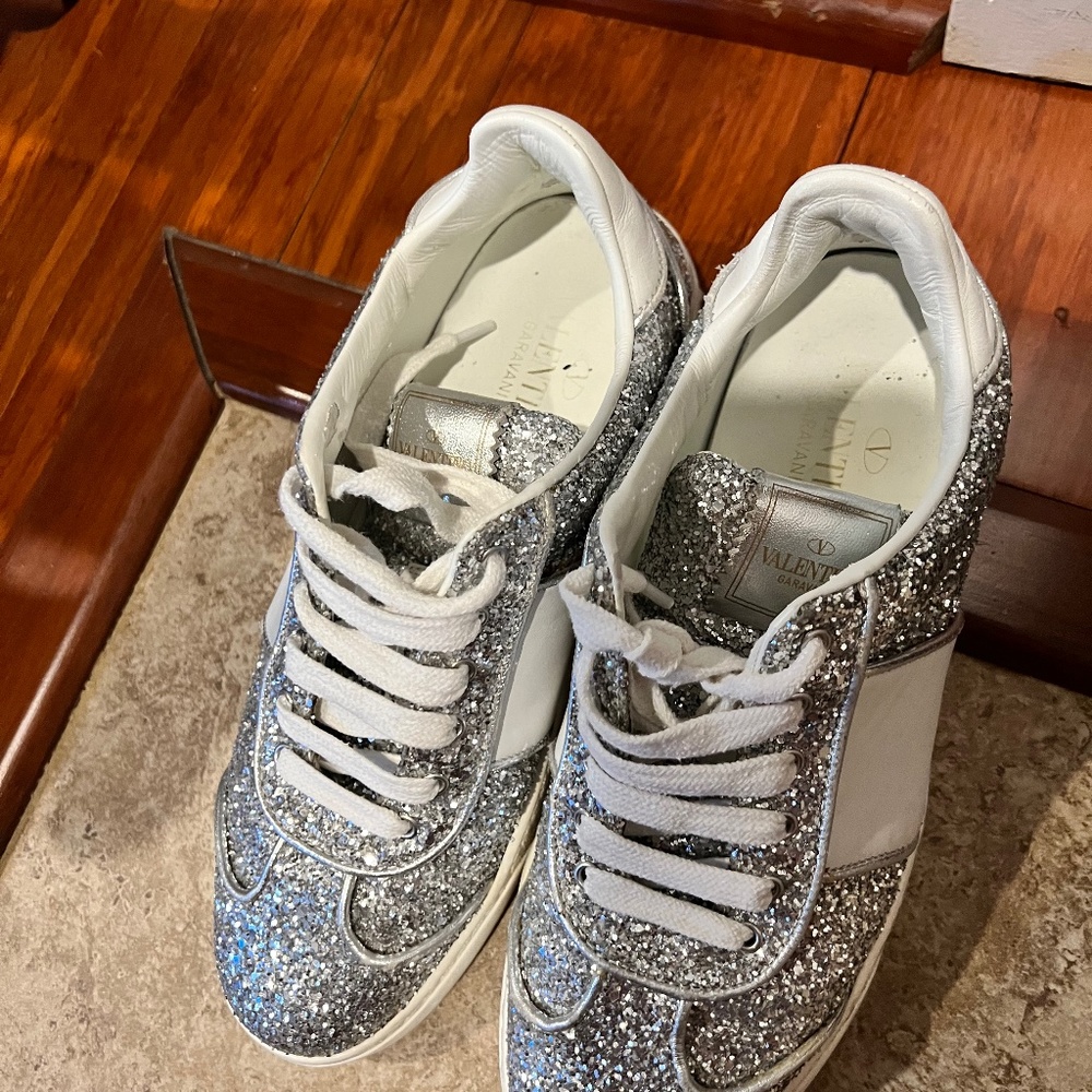 100% Valentino Glitter Sneakers